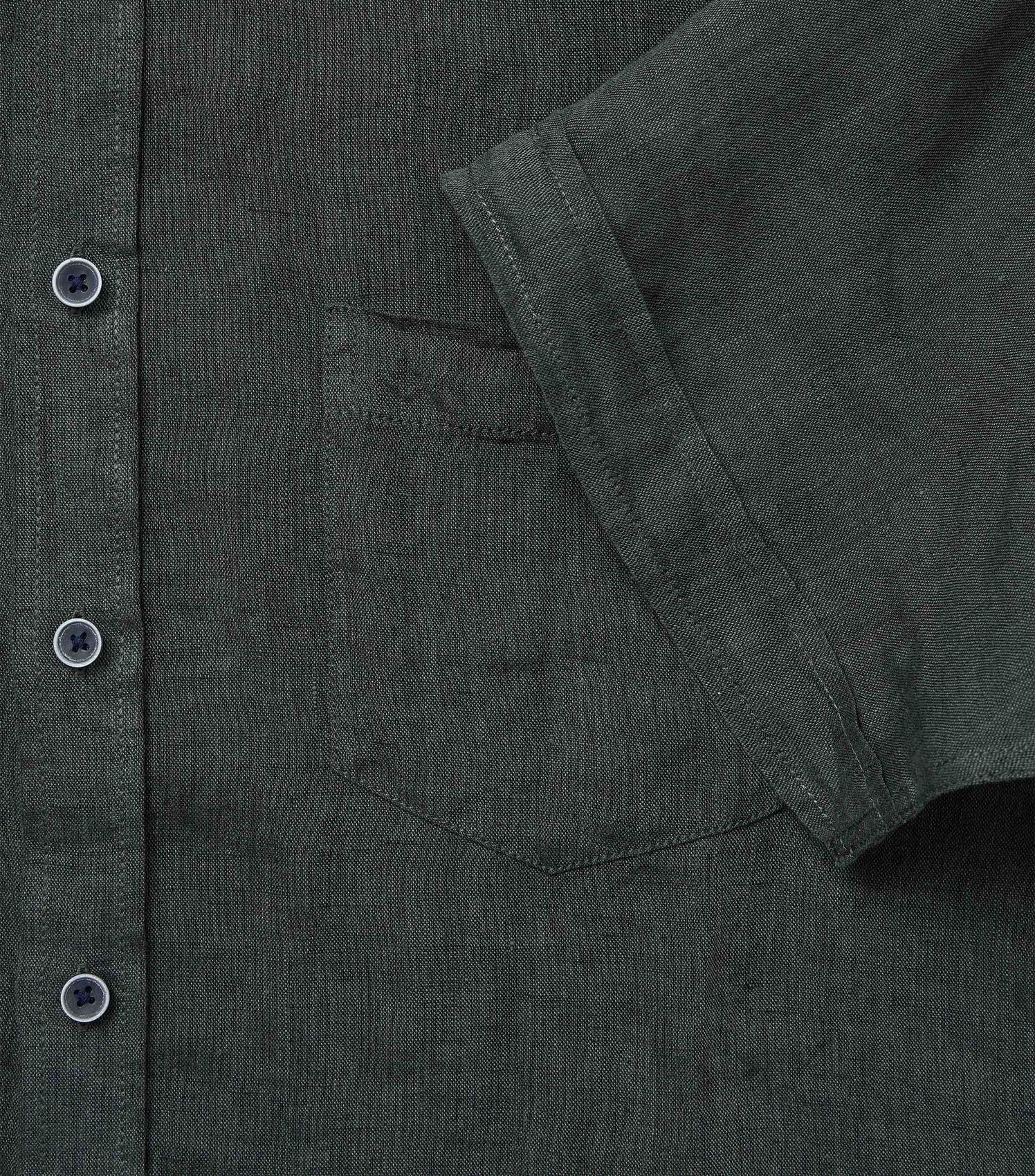 CASA MODA Kurzarm-Leinenhemd mit Button-Down Kragen