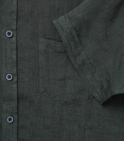 CASA MODA Kurzarm-Leinenhemd mit Button-Down Kragen