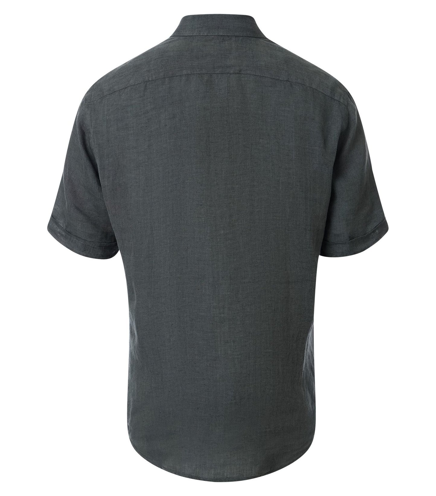CASA MODA Kurzarm-Leinenhemd mit Button-Down Kragen