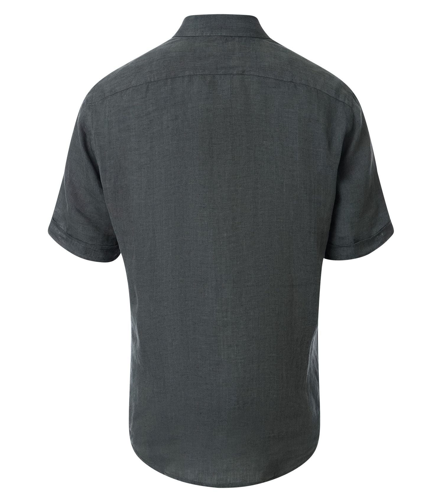 CASA MODA Kurzarm-Leinenhemd mit Button-Down Kragen