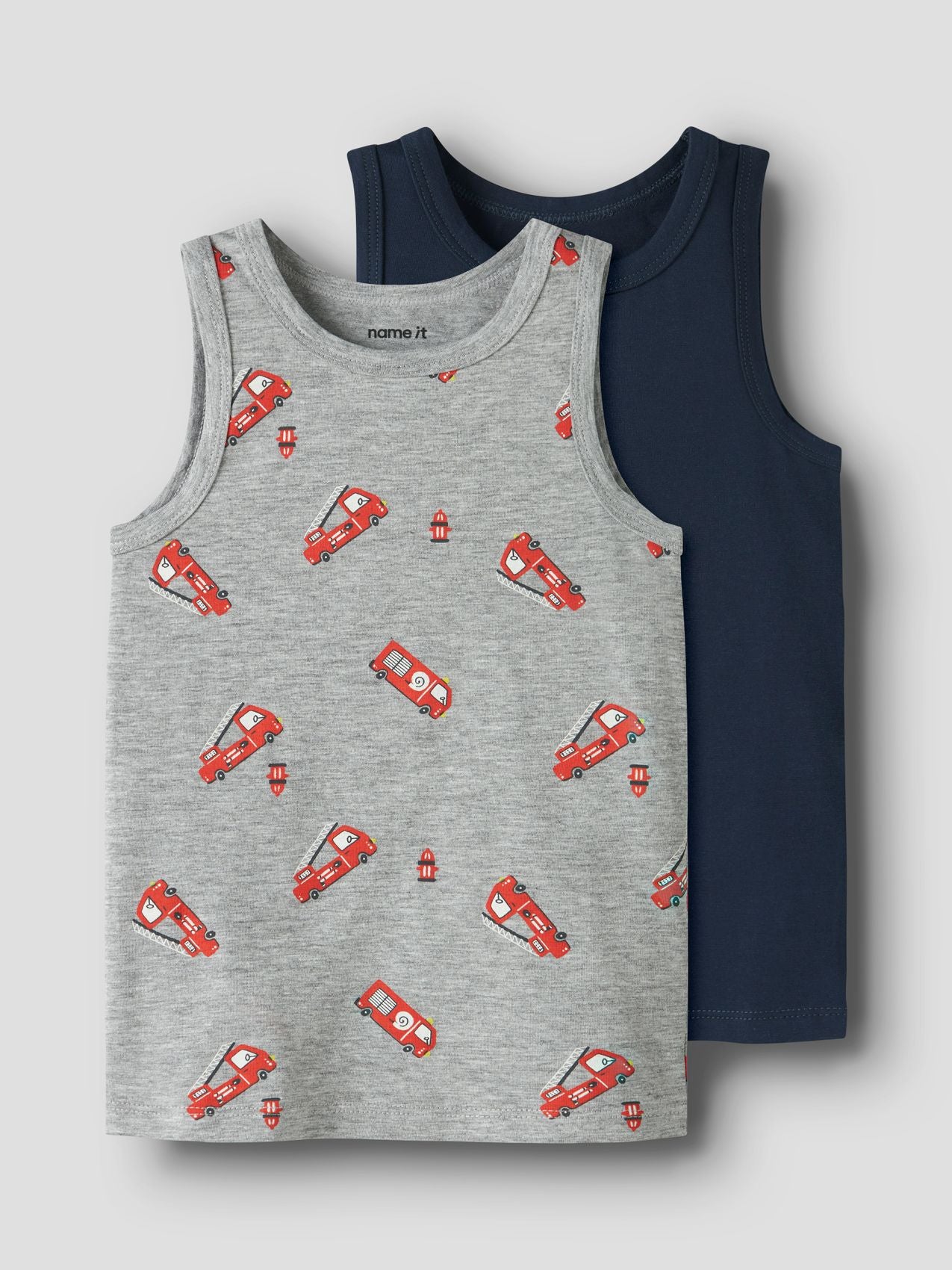 BESTSELLER NMMTANK TOP 2P GREY FIRETRUCK NOOS