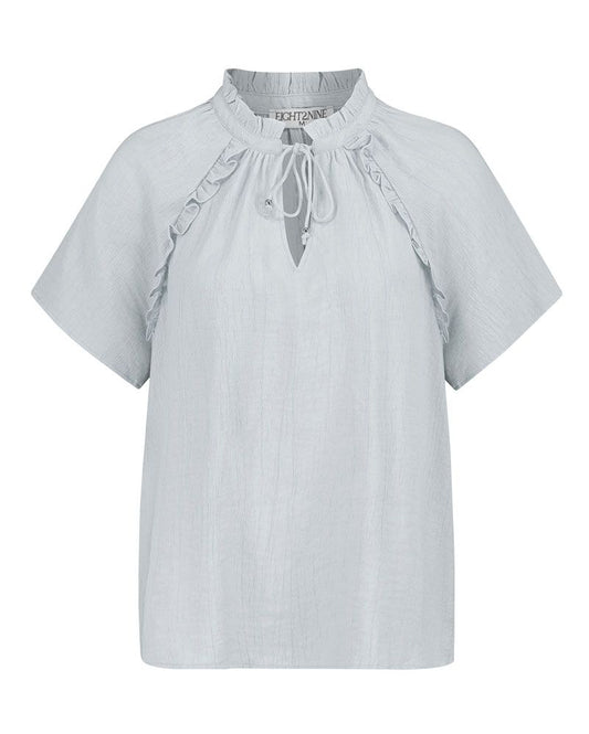SUBLEVEL Leichte Kurzarm-Bluse