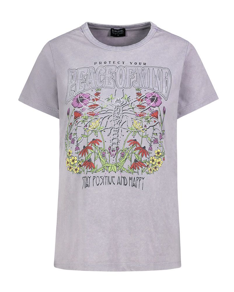 SUBLEVEL Sommerliches T-Shirt mit Motivprint