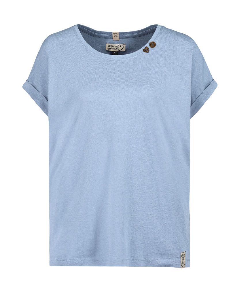 SUBLEVEL T-Shirt mit Knopfdetails