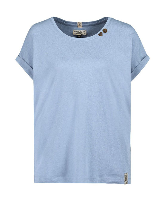 SUBLEVEL T-Shirt mit Knopfdetails