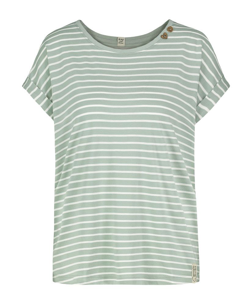SUBLEVEL T-Shirt mit Knopfdetails