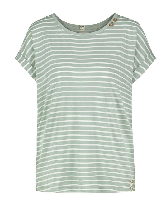 SUBLEVEL T-Shirt mit Knopfdetails
