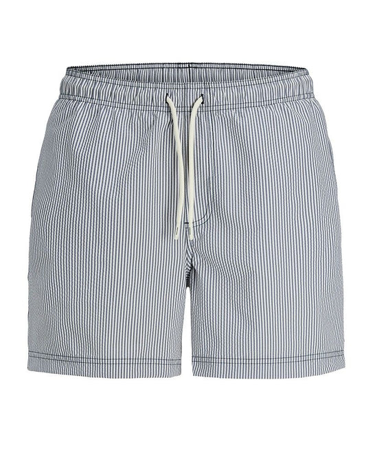 JACK & JONES Gestreifte Badeshorts mit Kordelzug