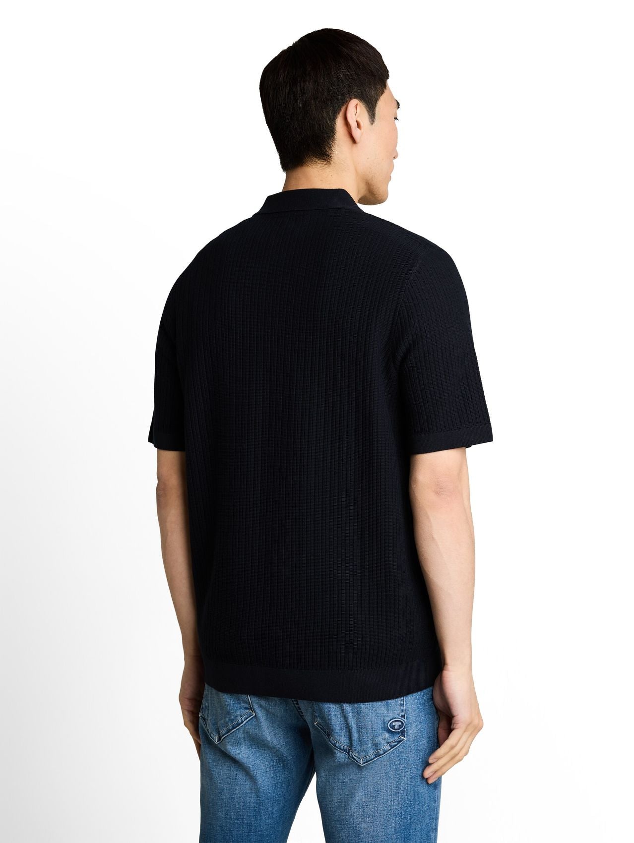 TOM TAILOR Strick-Poloshirt aus Baumwolle