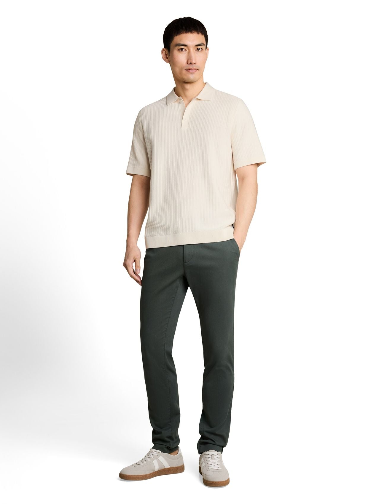 TOM TAILOR Strick-Poloshirt aus Baumwolle
