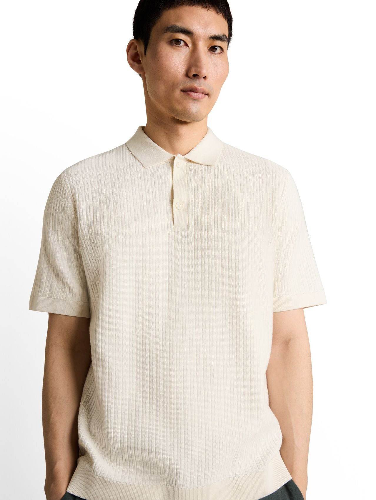 TOM TAILOR Strick-Poloshirt aus Baumwolle