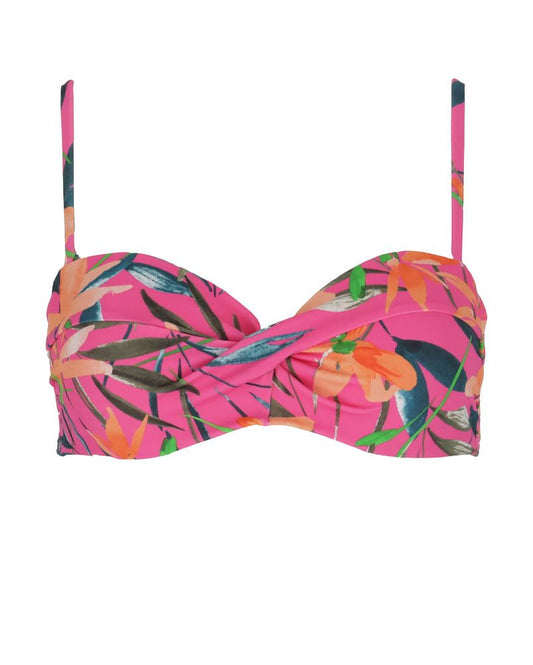 FIREFLY Florales Bikini-Oberteil mit Twist-Detail