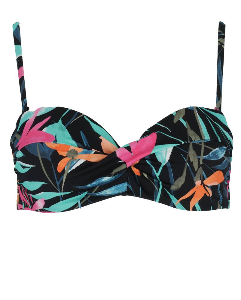 FIREFLY Florales Bikini-Oberteil mit Twist-Detail