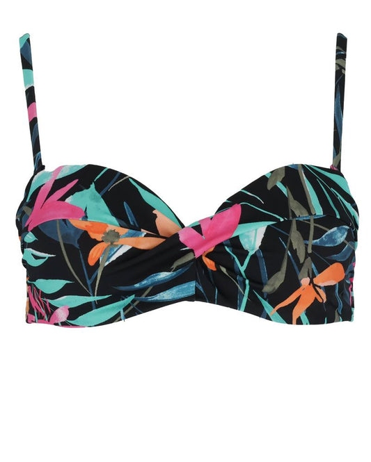 FIREFLY Florales Bikini-Oberteil mit Twist-Detail