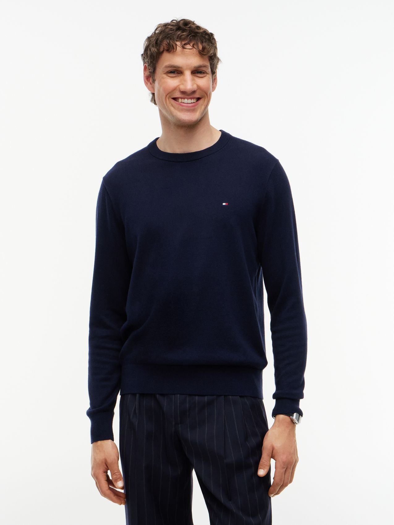 TOMMY HILFIGER PIMA ORG CTN CASHMERE CREW NECK S
