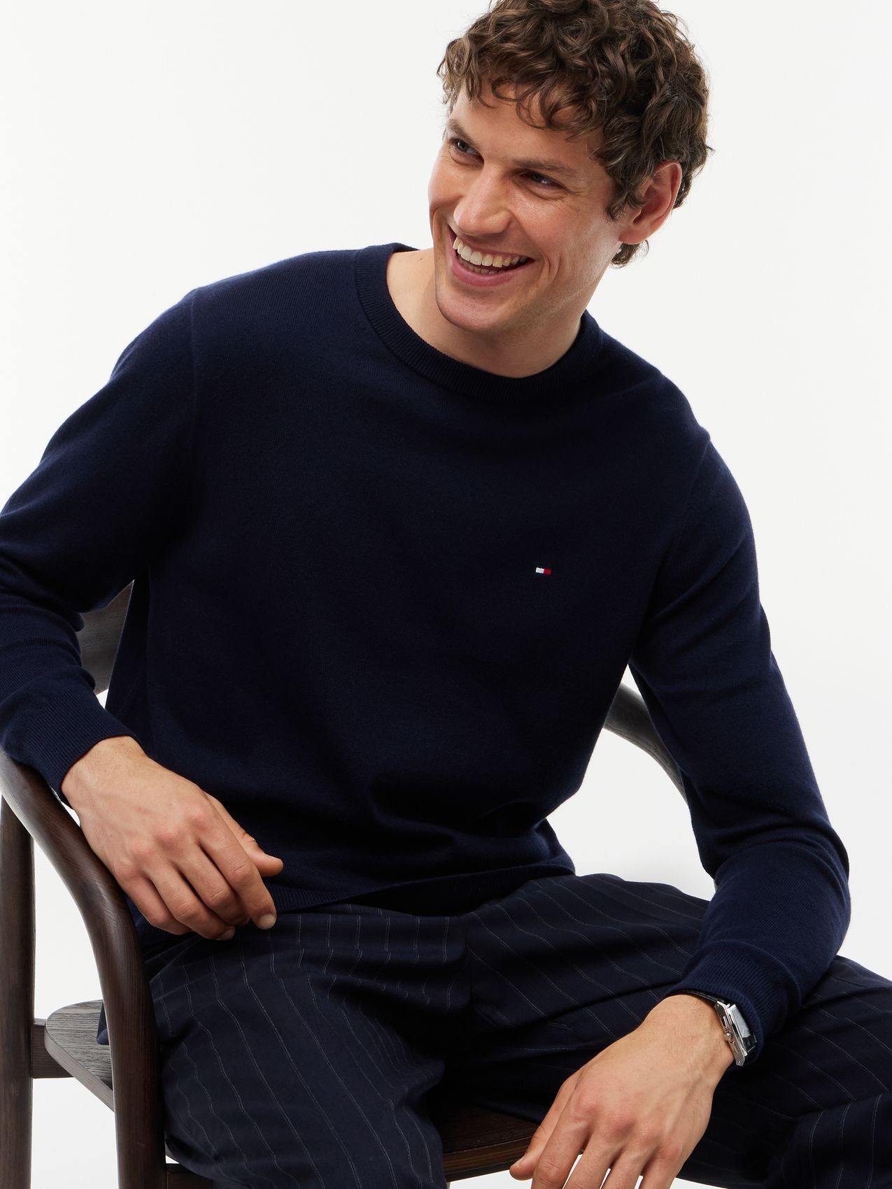 TOMMY HILFIGER PIMA ORG CTN CASHMERE CREW NECK