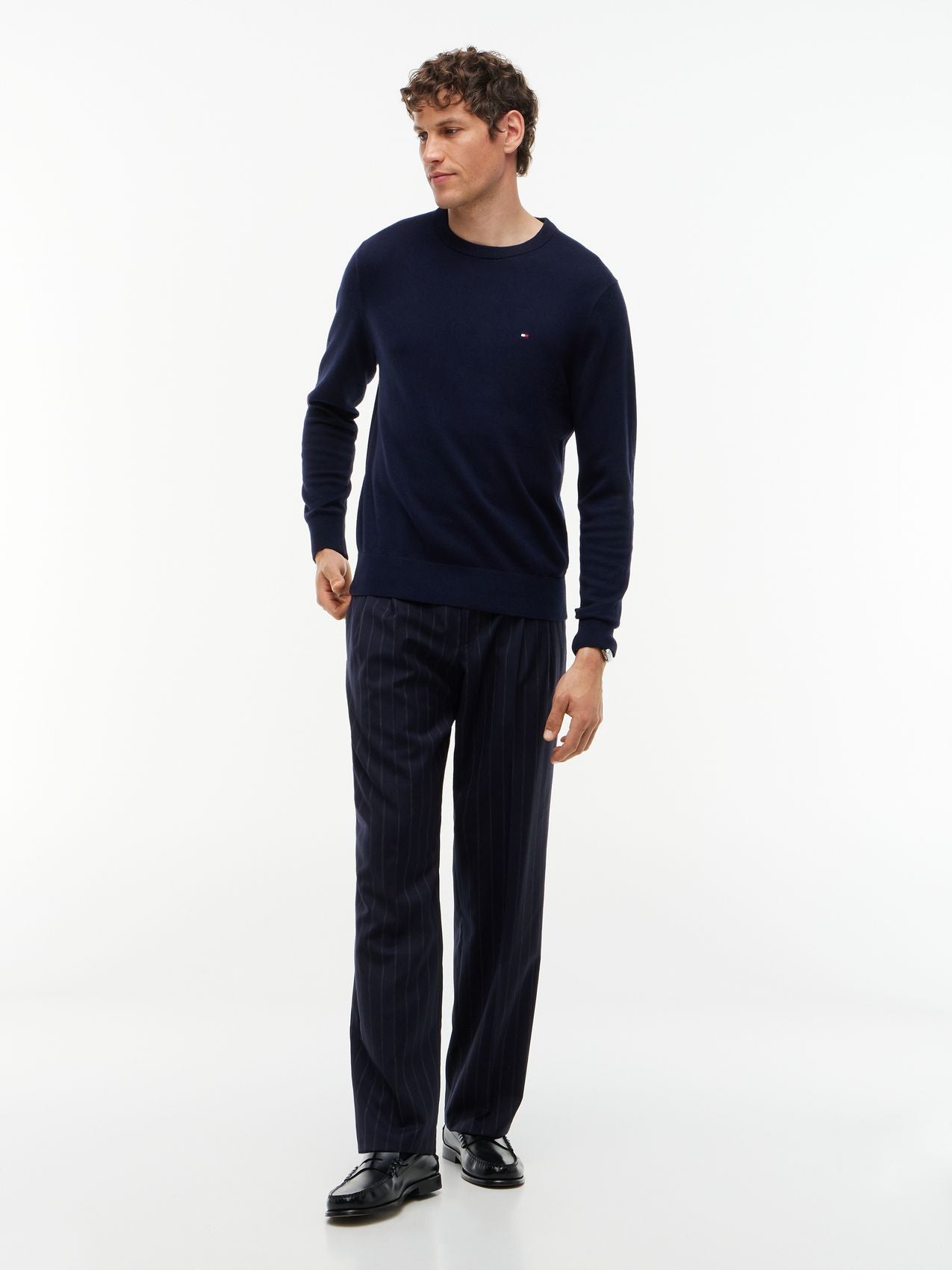 TOMMY HILFIGER PIMA ORG CTN CASHMERE CREW NECK
