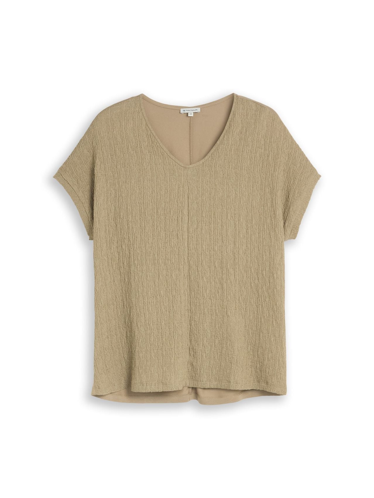 TOM TAILOR Plus Size - Loose Fit T-Shirt im Material-Mix 50