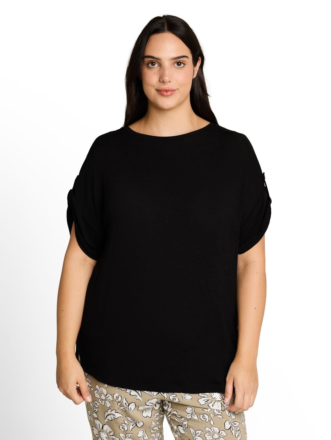 TOM TAILOR Plus Size - T-Shirt mit Turn-Up-Funktion