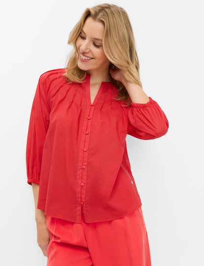 Bluse mit Serafino-Kragen "Valesca"