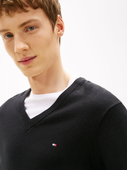TOMMY HILFIGER PIMA ORG CTN CASHMERE V NECK