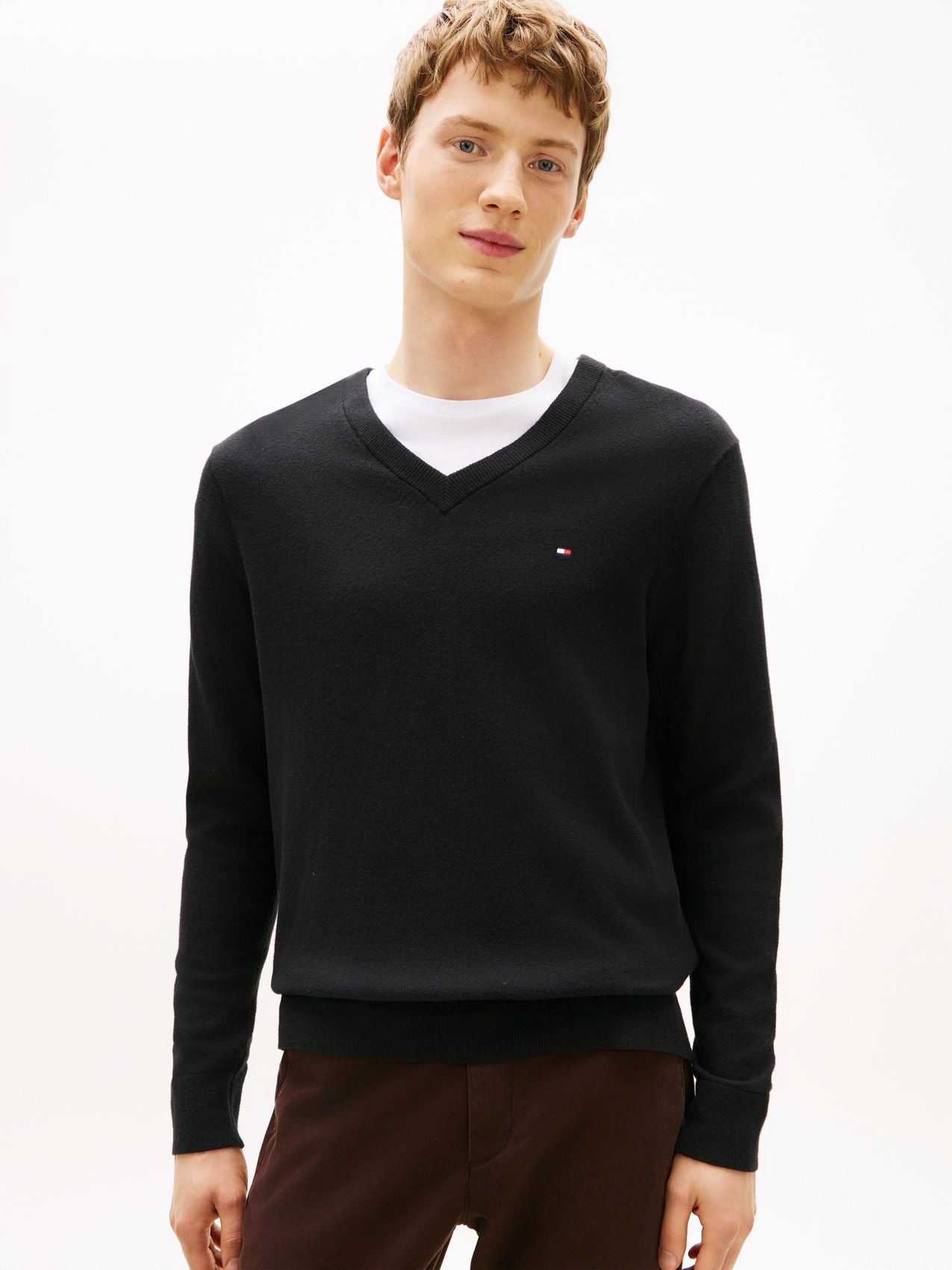 TOMMY HILFIGER PIMA ORG CTN CASHMERE V NECK