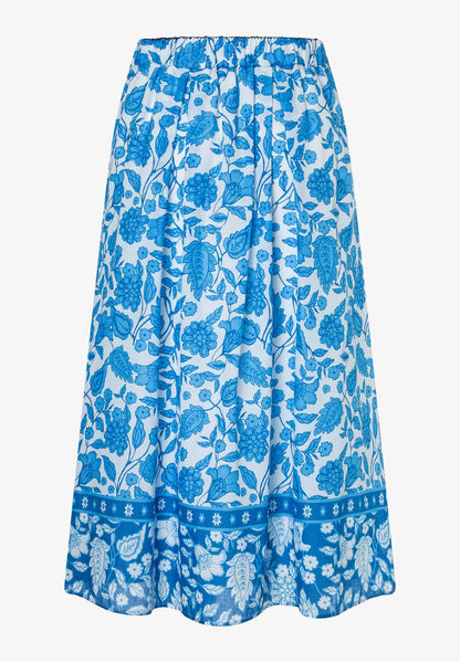 MORE & MORE Sommerlicher Midirock mit Blumenprint