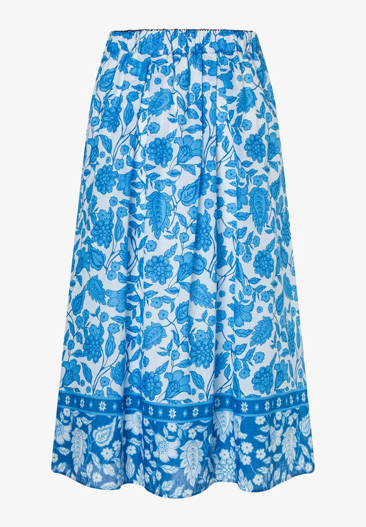 MORE & MORE Sommerlicher Midirock mit Blumenprint