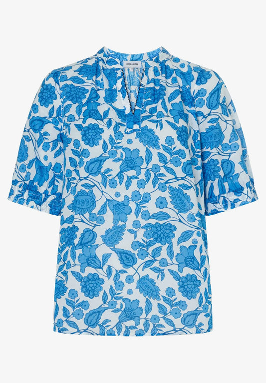 MORE & MORE Sommerliche Bluse mit Blumenprint 38