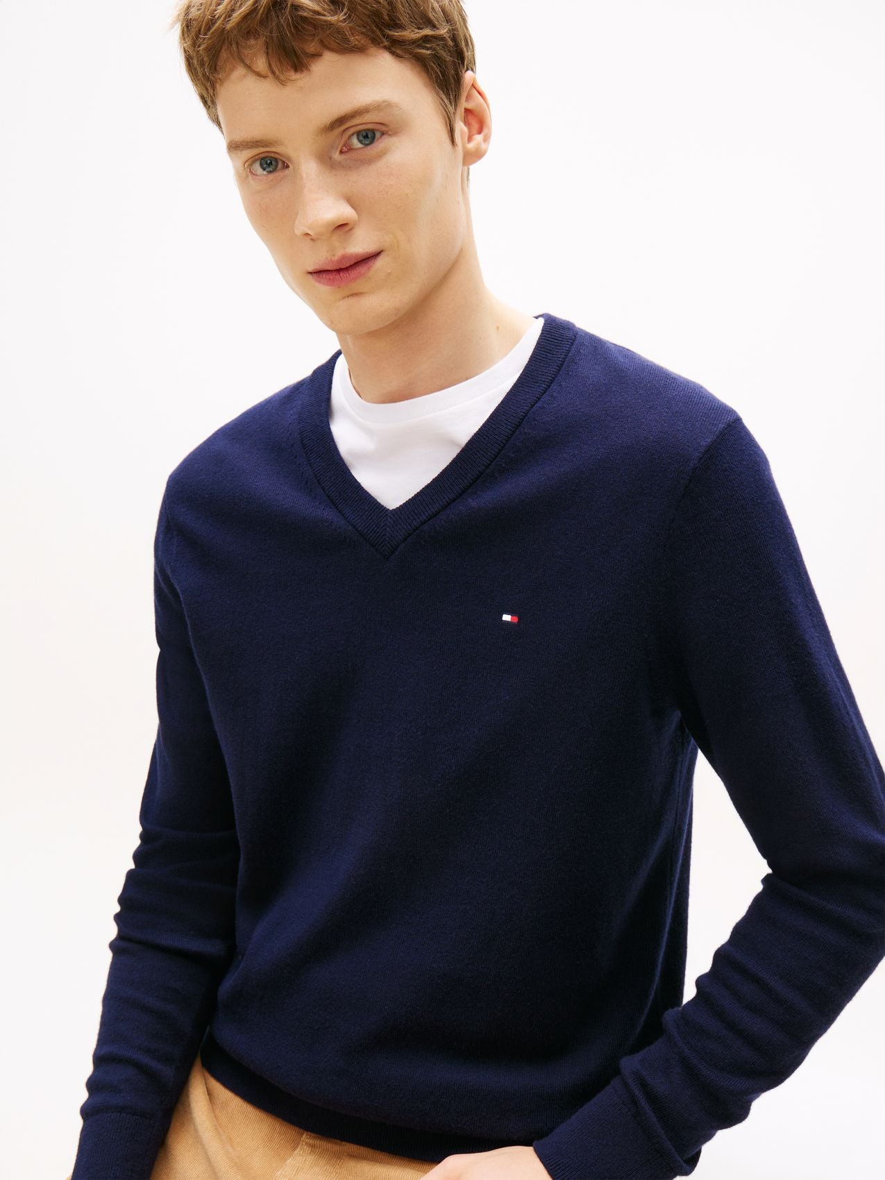 TOMMY HILFIGER PIMA ORG CTN CASHMERE V NECK