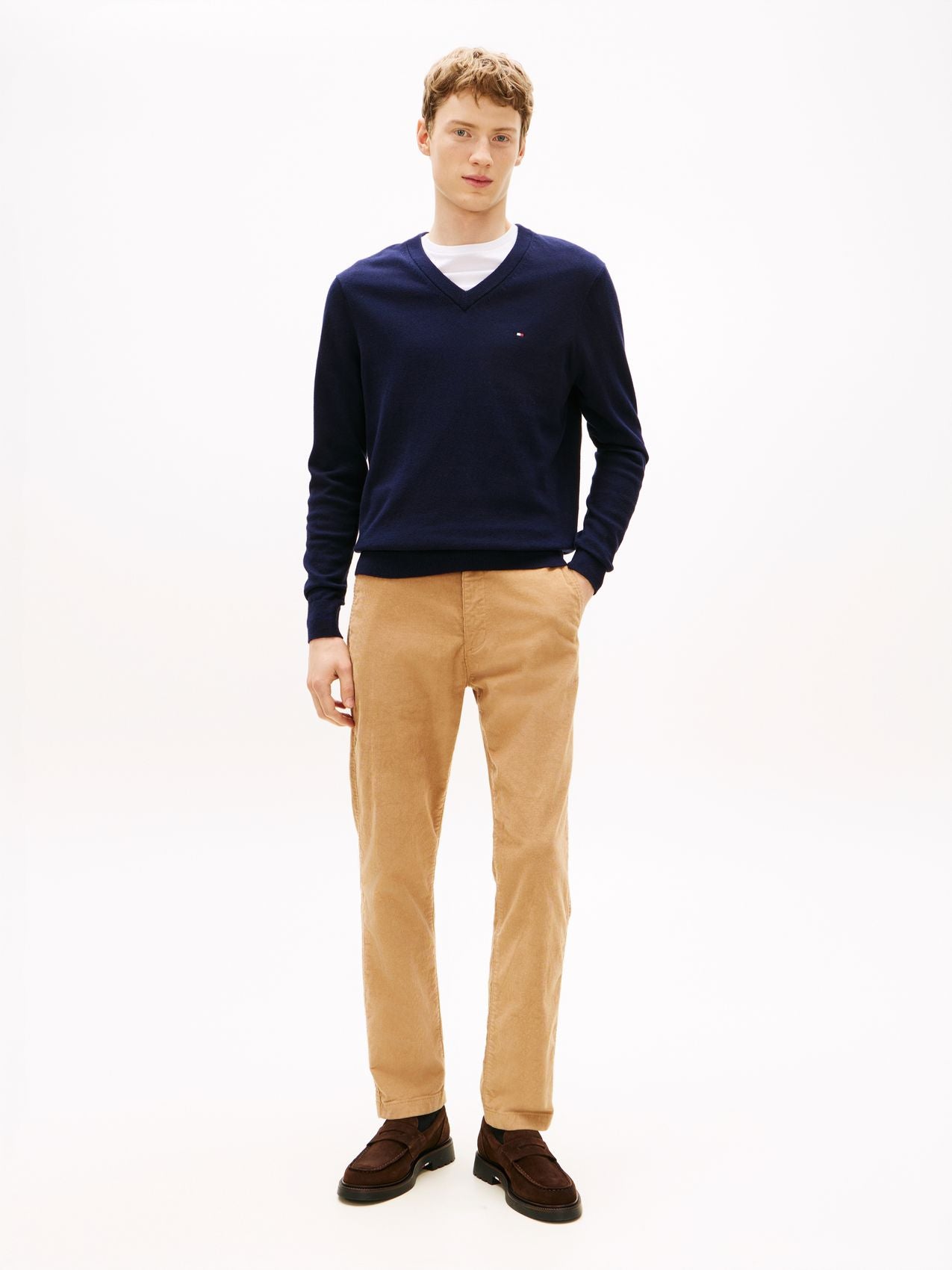 TOMMY HILFIGER PIMA ORG CTN CASHMERE V NECK
