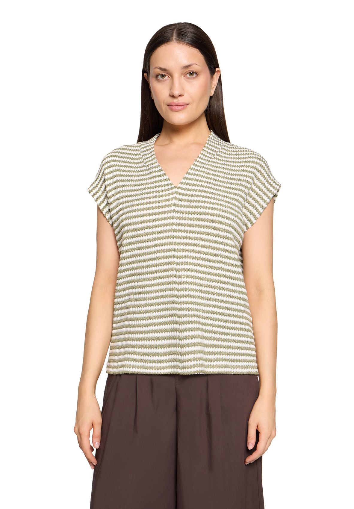 CARTOON Ringelshirt mit V-Ausschnitt