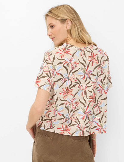 Jersey-Shirt mit Blumenmuster "Cara S"