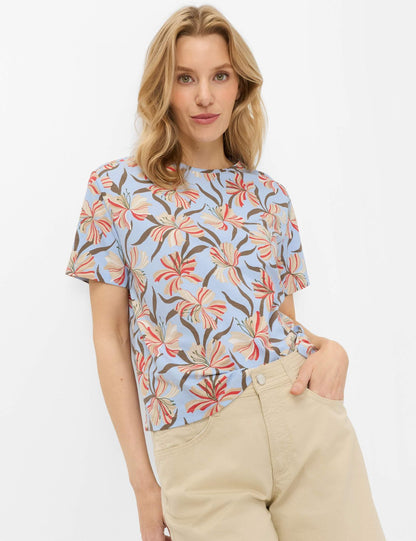 Jersey-Shirt mit Blumenmuster "Cara S"