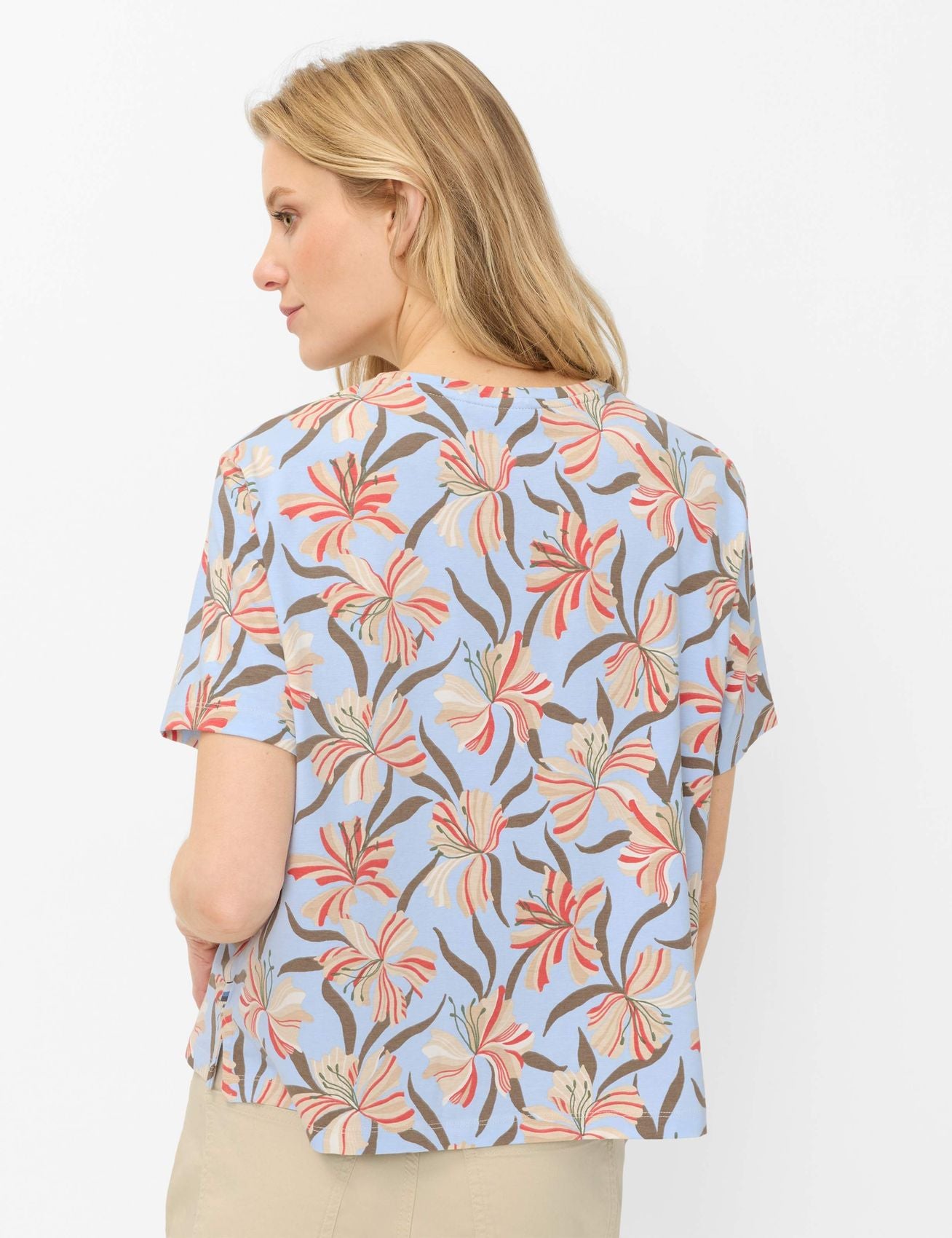 Jersey-Shirt mit Blumenmuster "Cara S"