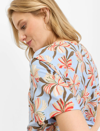 Jersey-Shirt mit Blumenmuster "Cara S"