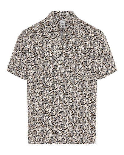 BRAX Kurzarm-Leinenhemd mit Blumenprint