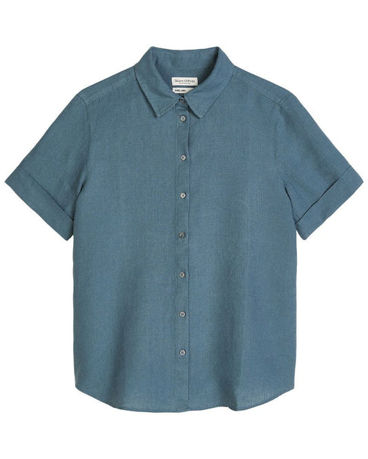 MARC O'POLO Kurzarm-Leinenbluse aus Leinen, Damen
