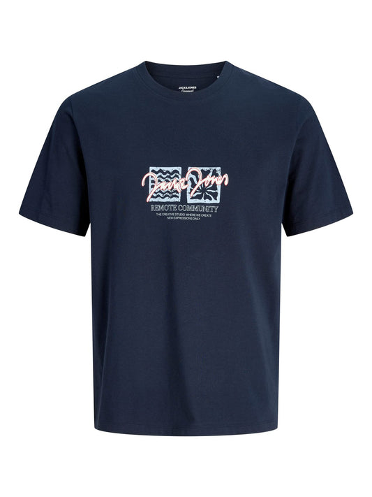 JACK & JONES JORRIVIERA FRONT TEE SS CREW NECK FST
