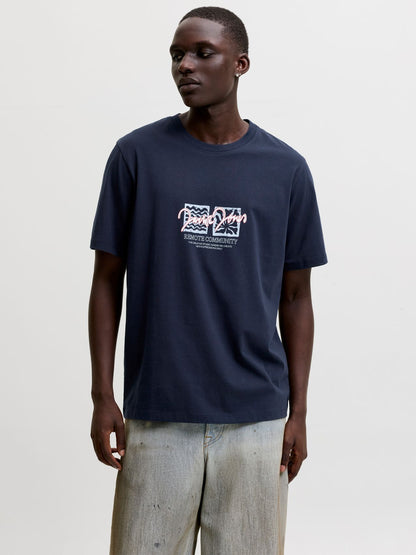 JACK & JONES JORRIVIERA FRONT TEE SS CREW NECK FST