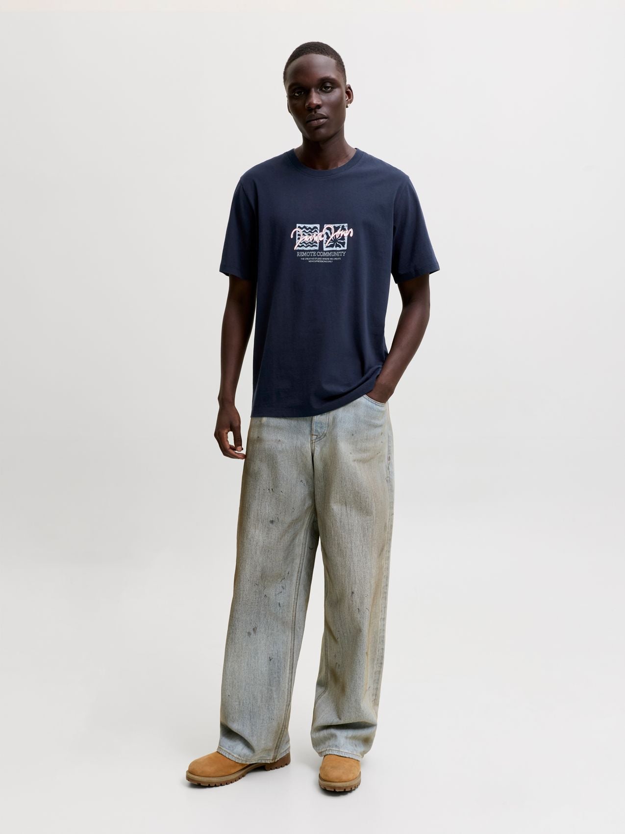 JACK & JONES JORRIVIERA FRONT TEE SS CREW NECK FST
