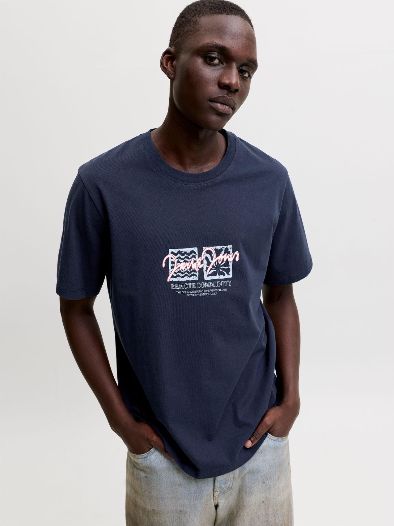 JACK & JONES JORRIVIERA FRONT TEE SS CREW NECK FST
