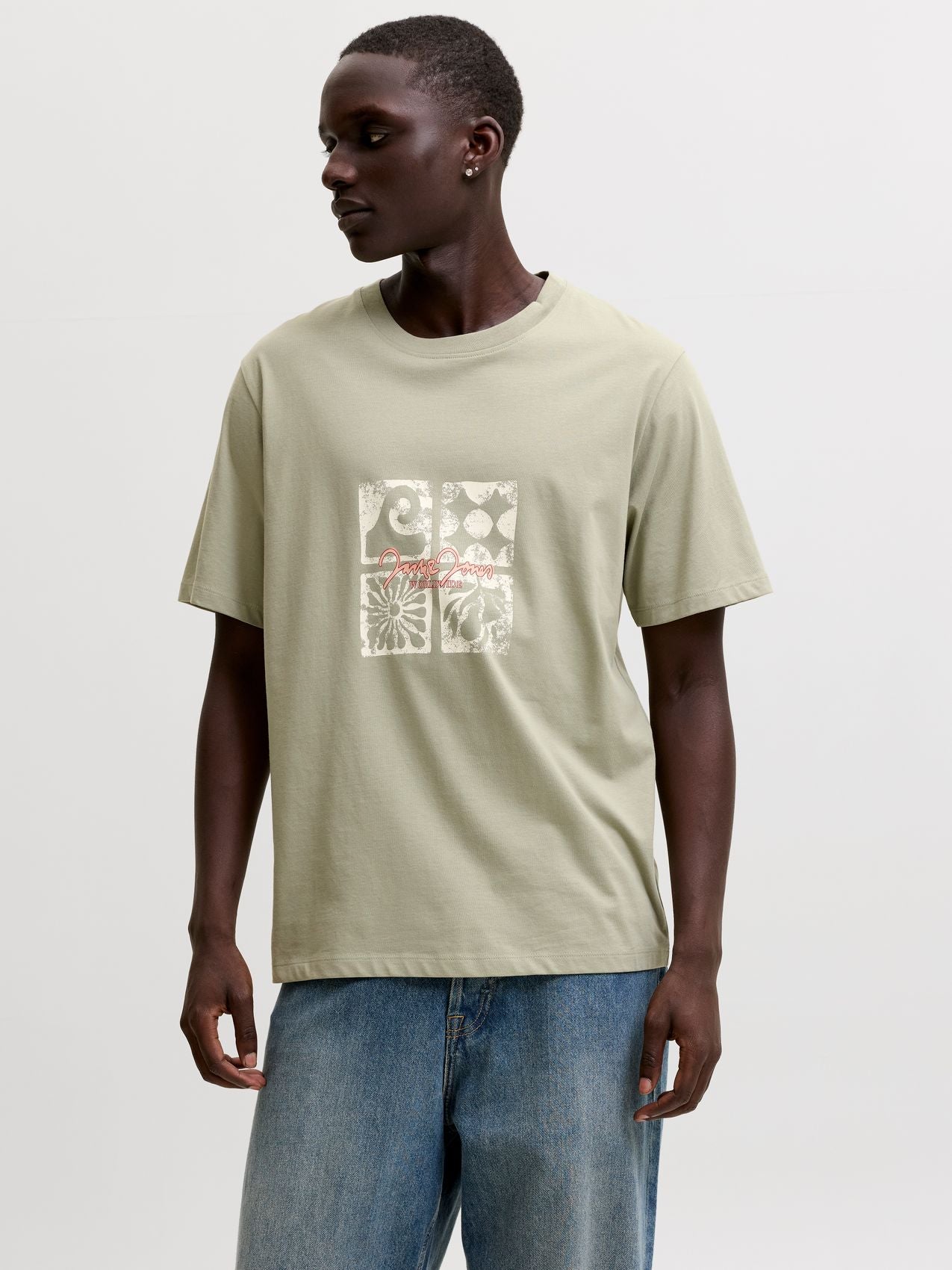 JACK & JONES JORRIVIERA FRONT TEE SS CREW NECK FST