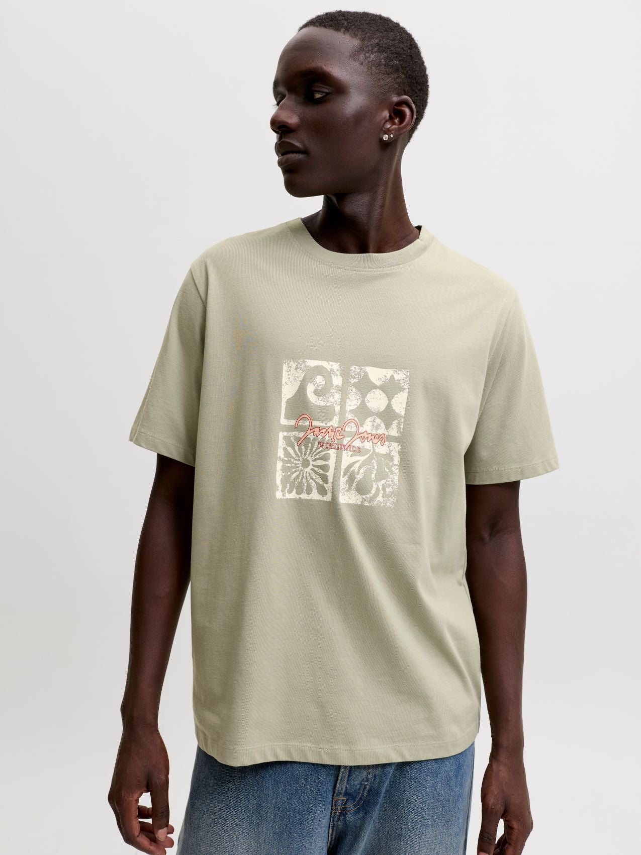 JACK & JONES JORRIVIERA FRONT TEE SS CREW NECK FST