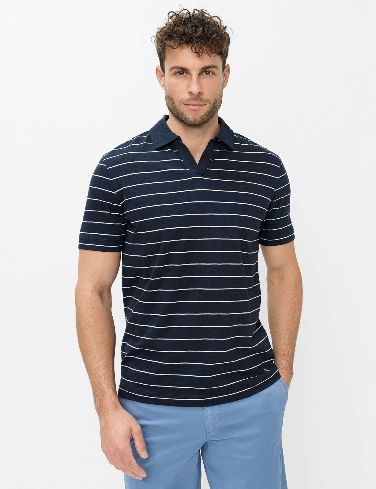 Gestreiftes Baumwoll-Poloshirt "Paz"