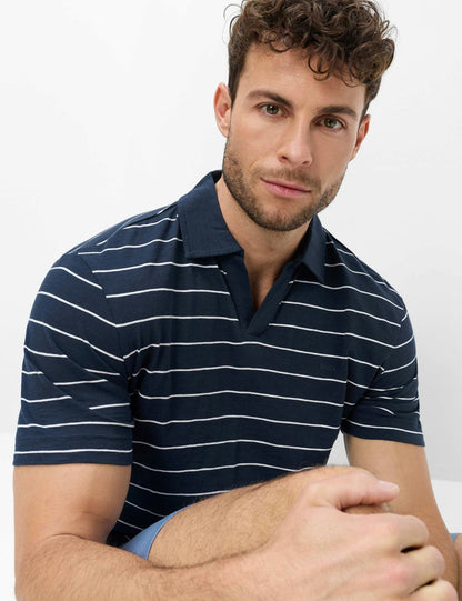 Gestreiftes Baumwoll-Poloshirt "Paz"