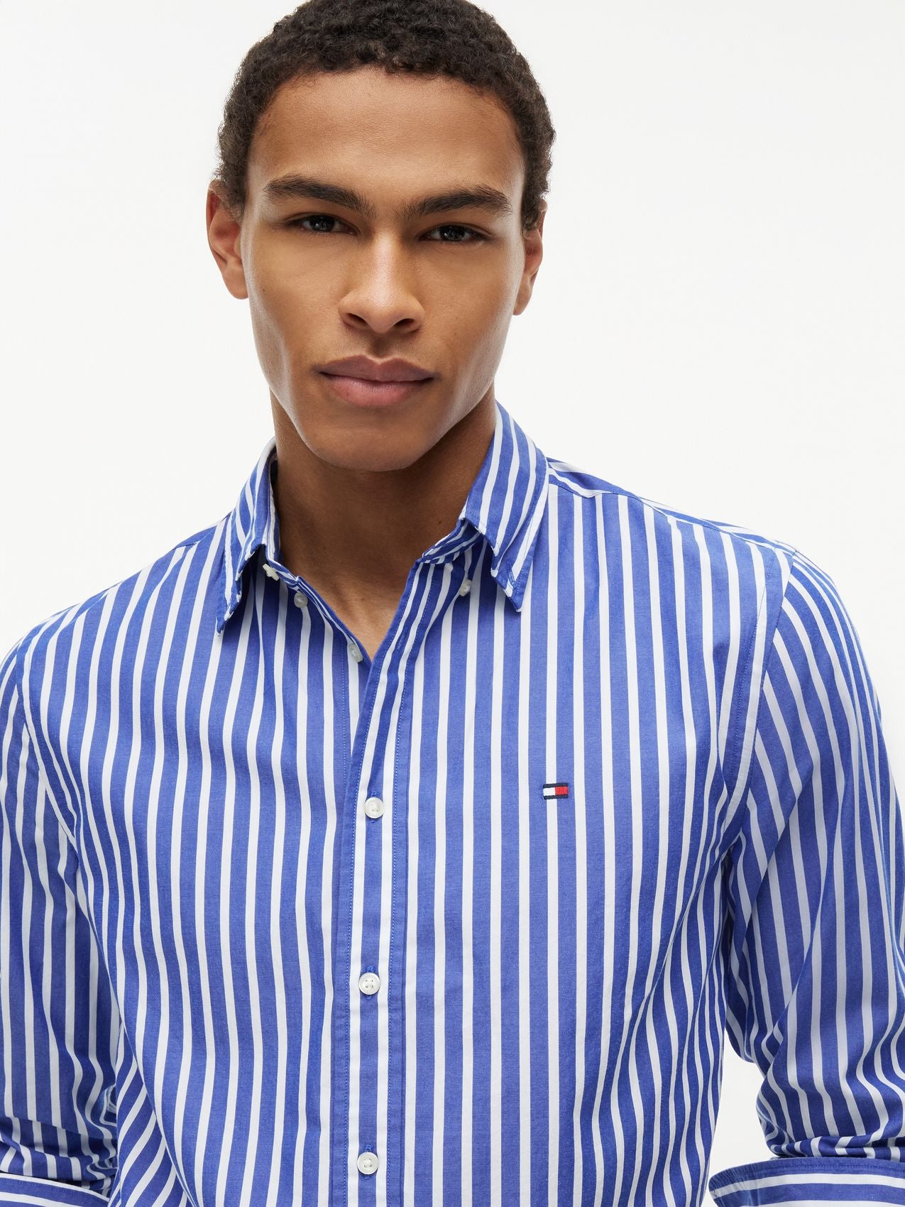TOMMY HILFIGER Gestreiftes Popeline Button down Hemd