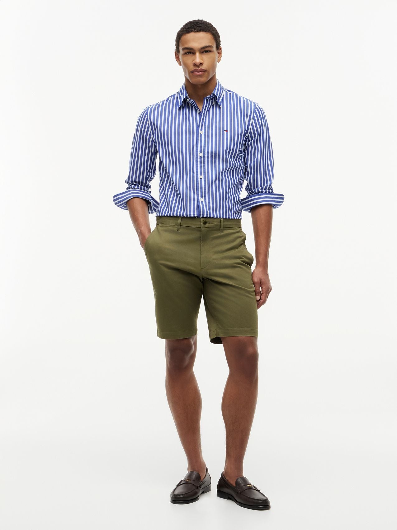 TOMMY HILFIGER Gestreiftes Popeline Button down Hemd