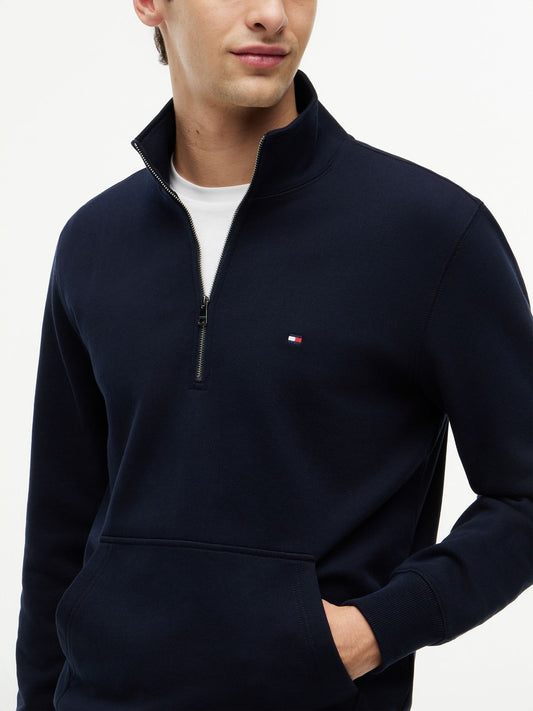 TOMMY HILFIGER ESSENTIAL TERRY NEW 1/4 ZIP