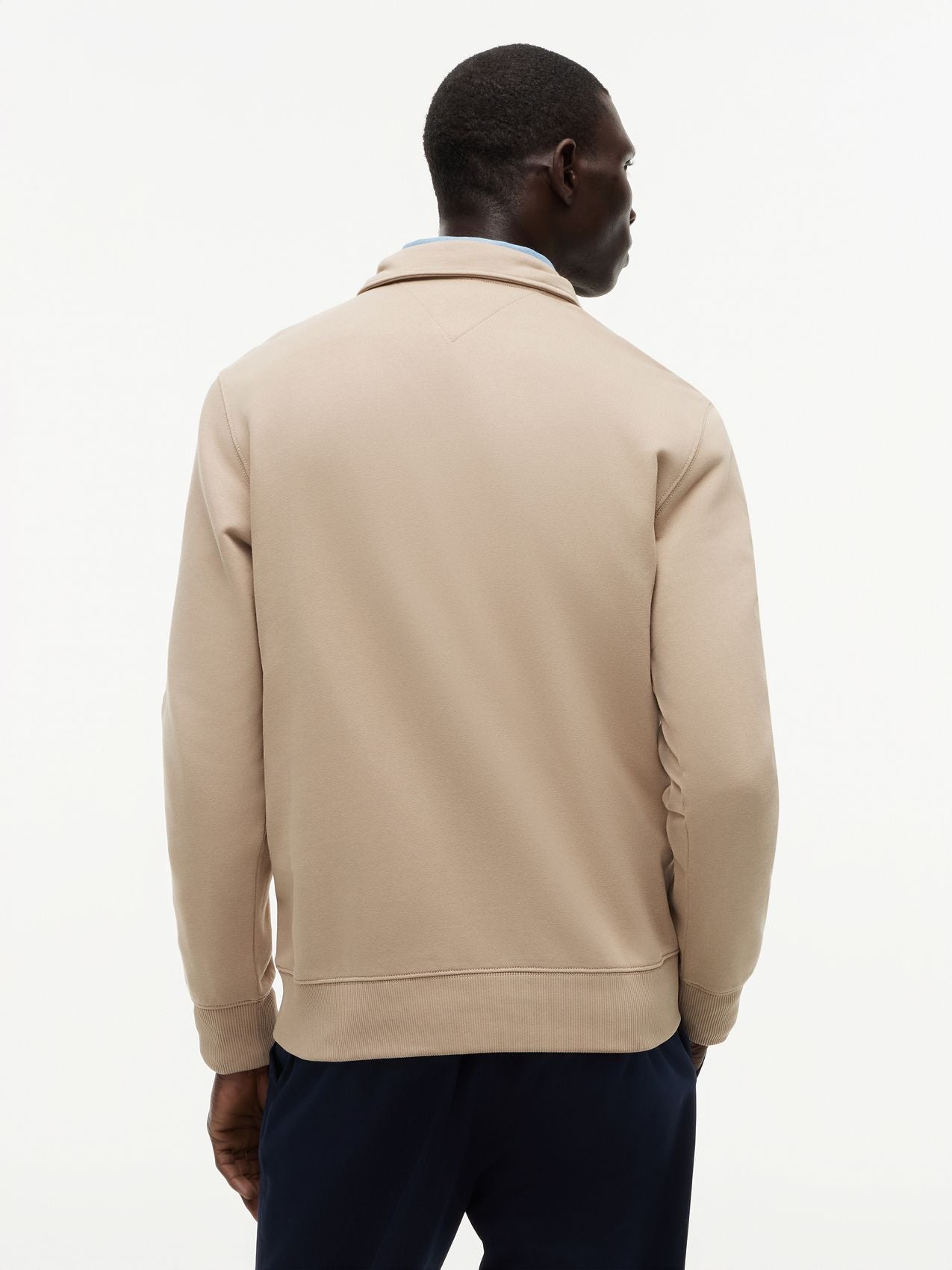 TOMMY HILFIGER Sweatshirt mit Viertelreißverschluss und Stickerei